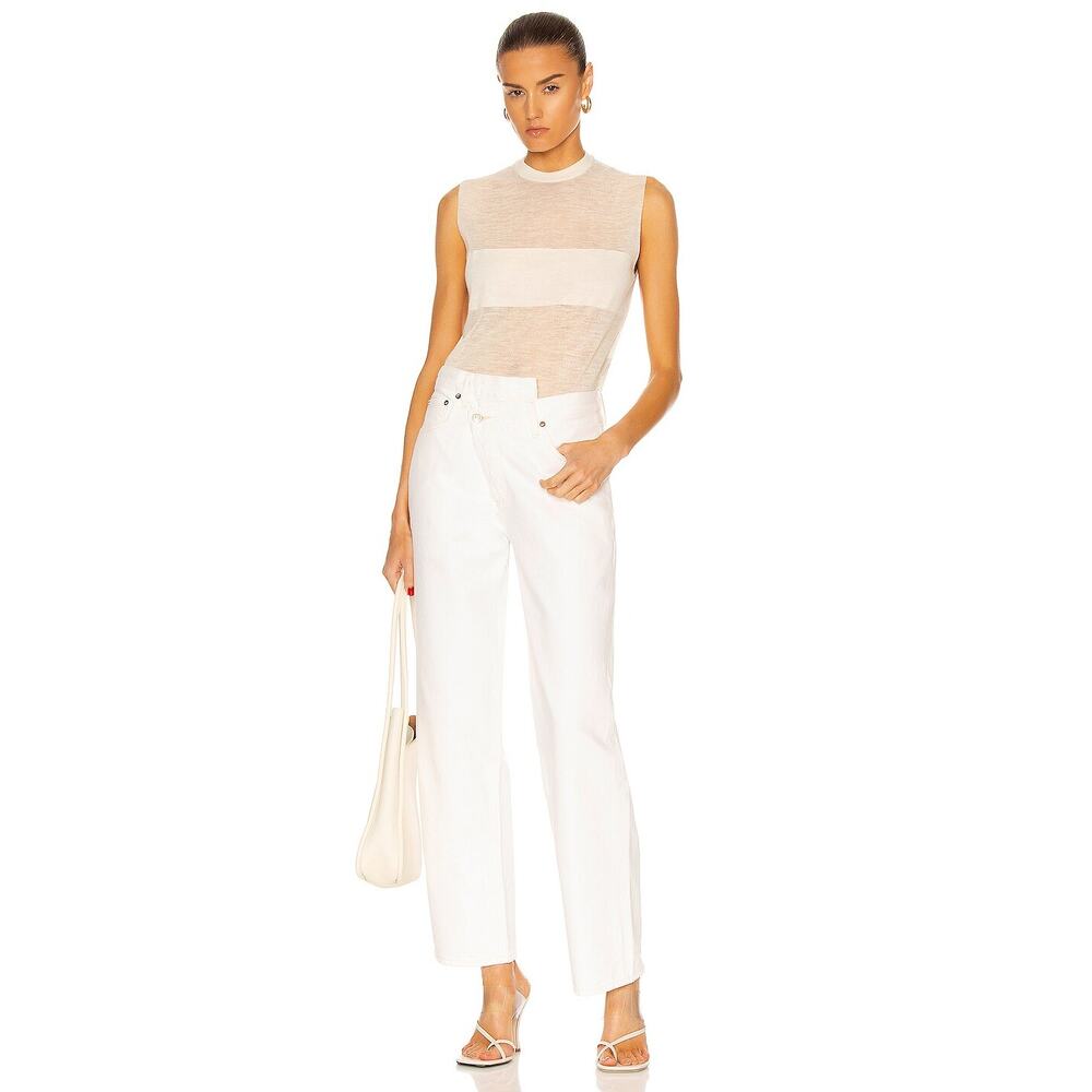 AGOLDE Criss Cross Wide Leg Jeans in Paste